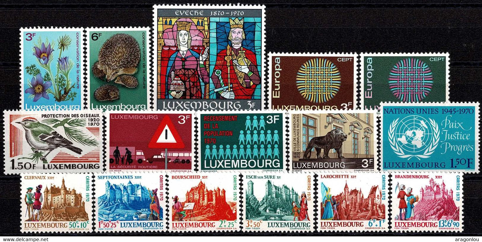 Luxembourg Luxemburg 1970 Année Complête 9 Séries Neuf MNH** - Années Complètes