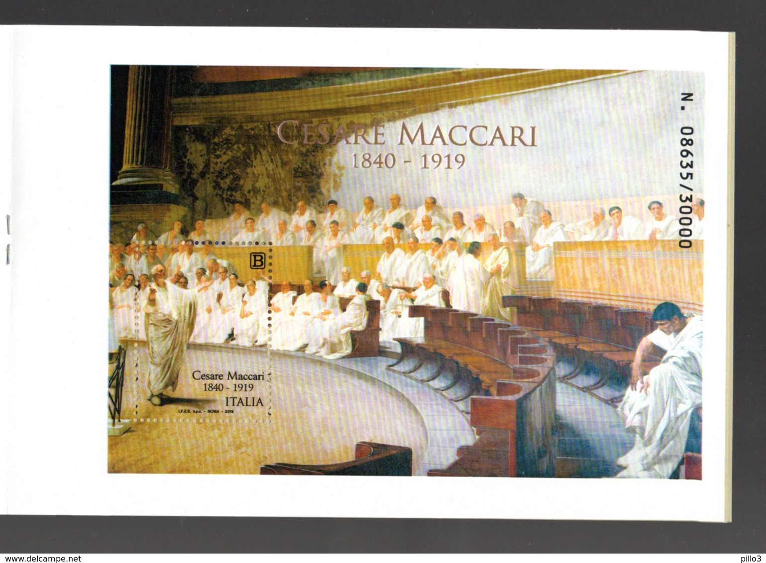 ITALIA :  Libretto  CESARE  MACCARI Con Foglietto N° 08642 Di 30.000  Del 15.11.2019 - Booklets