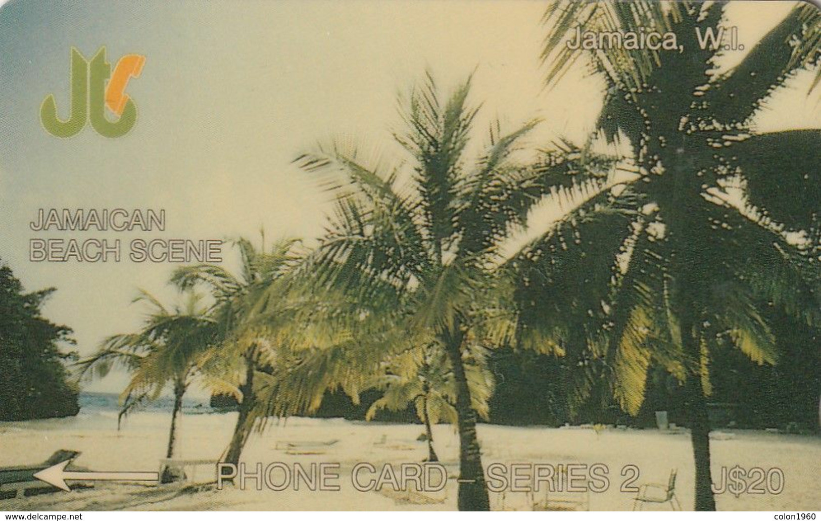 JAMAICA. 3JAMA. Jamaican Beach Scene. 1991. (001) - Jamaica