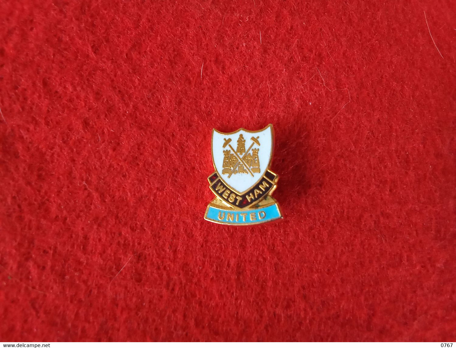 Petite Broche SPORT FOOTBALL CLUB Métal Cuivré émaillé WEST HAM UNITED Vintage  (bazarcollect28) - Broches