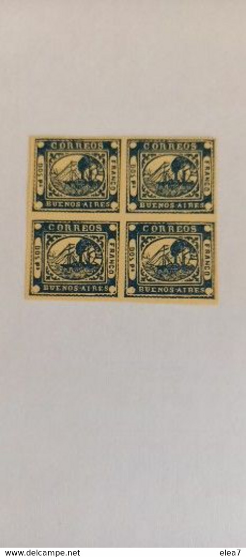 ARGENTINE - Buenos Aires - Faux Timbres Ou Réimpression - Buenos Aires (1858-1864)