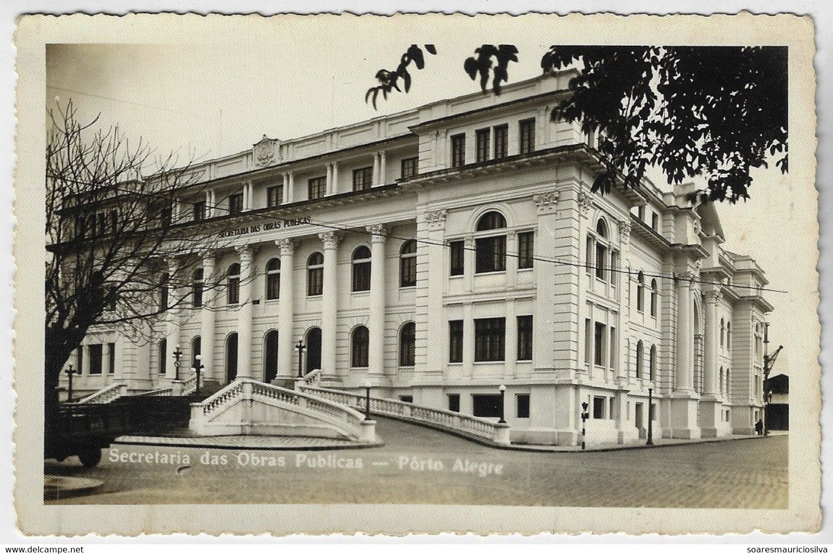 Brazil Rio Grande Do Sul 1940s Postcard Photo building Of The Secretary Of Public Works In Porto Alegre - Porto Alegre