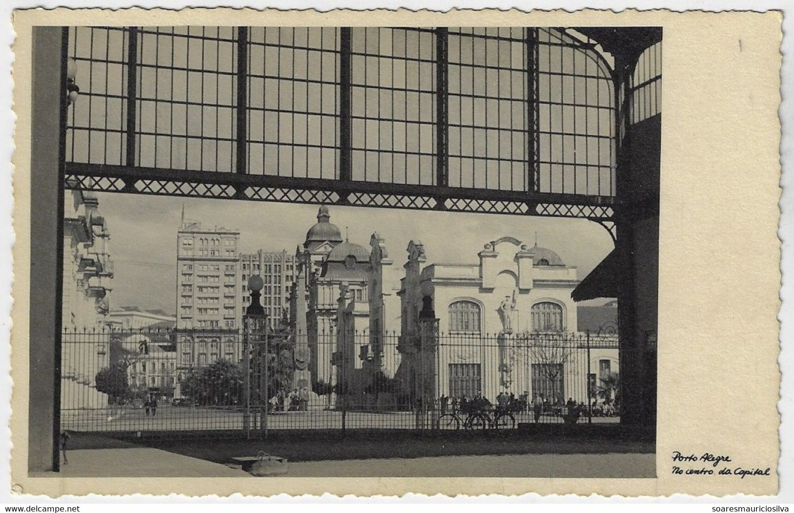 Brazil Rio Grande Do Sul 1940s Postcard Photo Obelisk On Sepúlveda Avenue In Porto Alegre - Porto Alegre