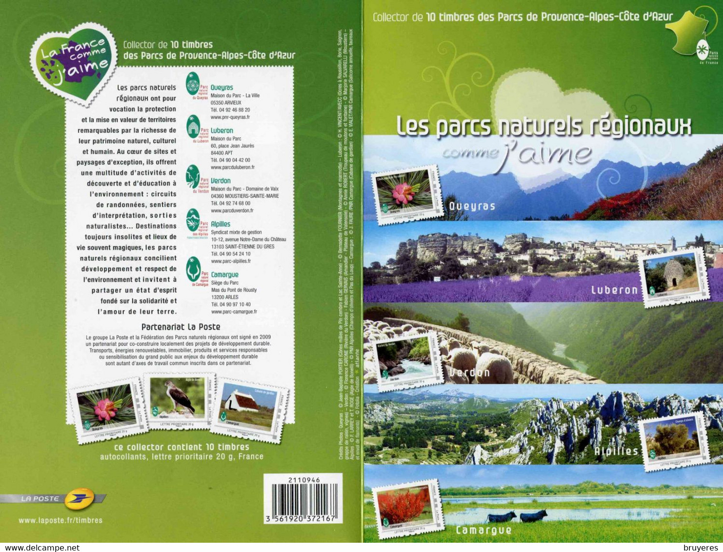 Collector 2010 "Les Parc Naturels Régionaux Comme J'aime : PARCS DE PROVENCE-ALPES-CÔTE D'AZUR " (sous Blister) - Collectors