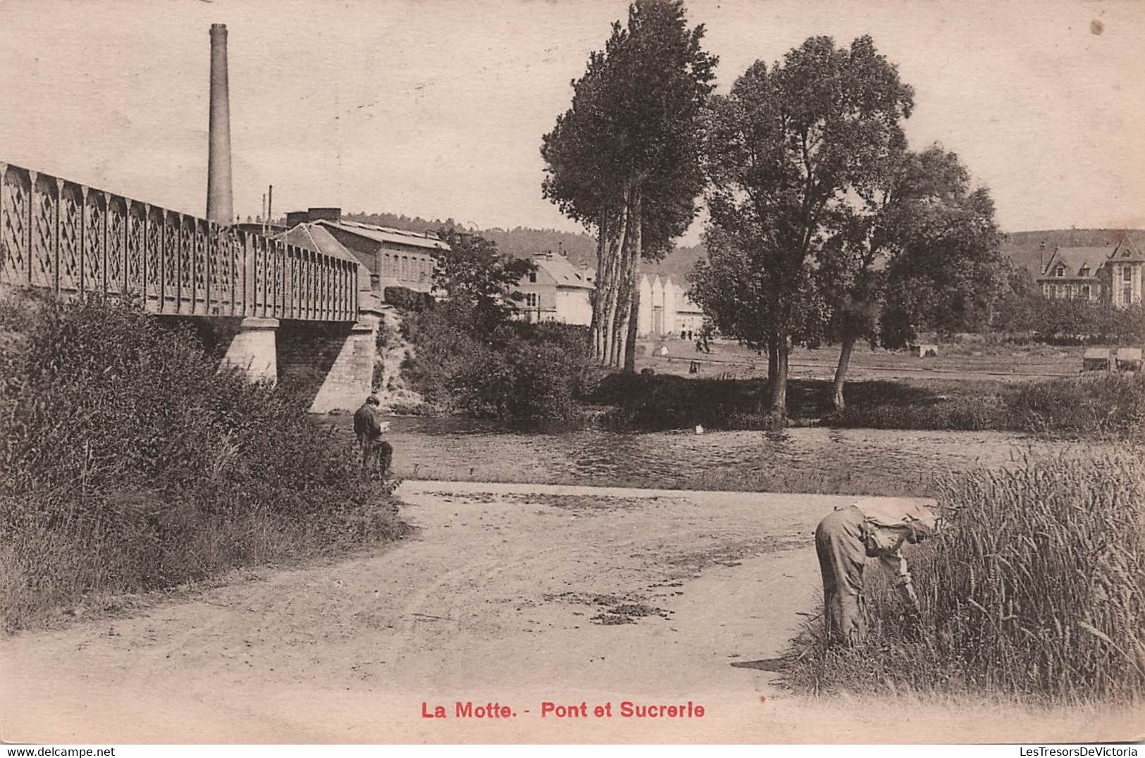 CPA La Motte - Pont Et Sucrerie - Animé - Obliteration Ambulant - Autres & Non Classés