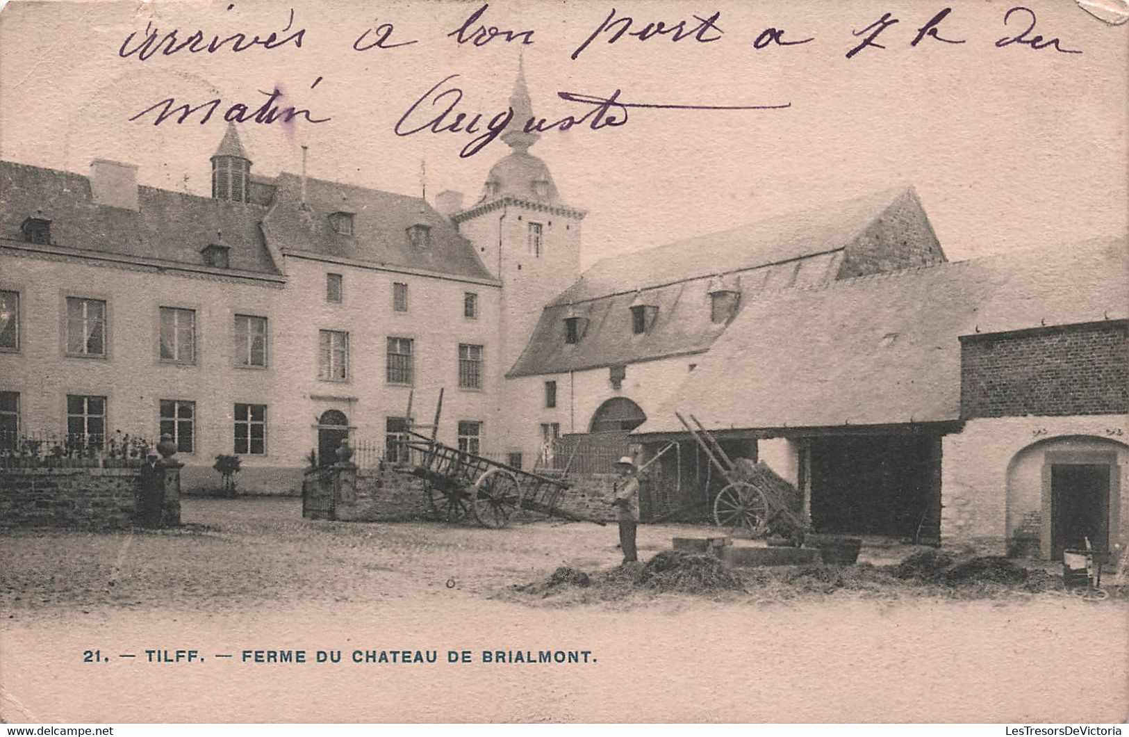 CPA Tilff - Ferme Du Cahteau De Brialmont - Oblitéré à Tilff En 1909 - Dos Simple - Esneux