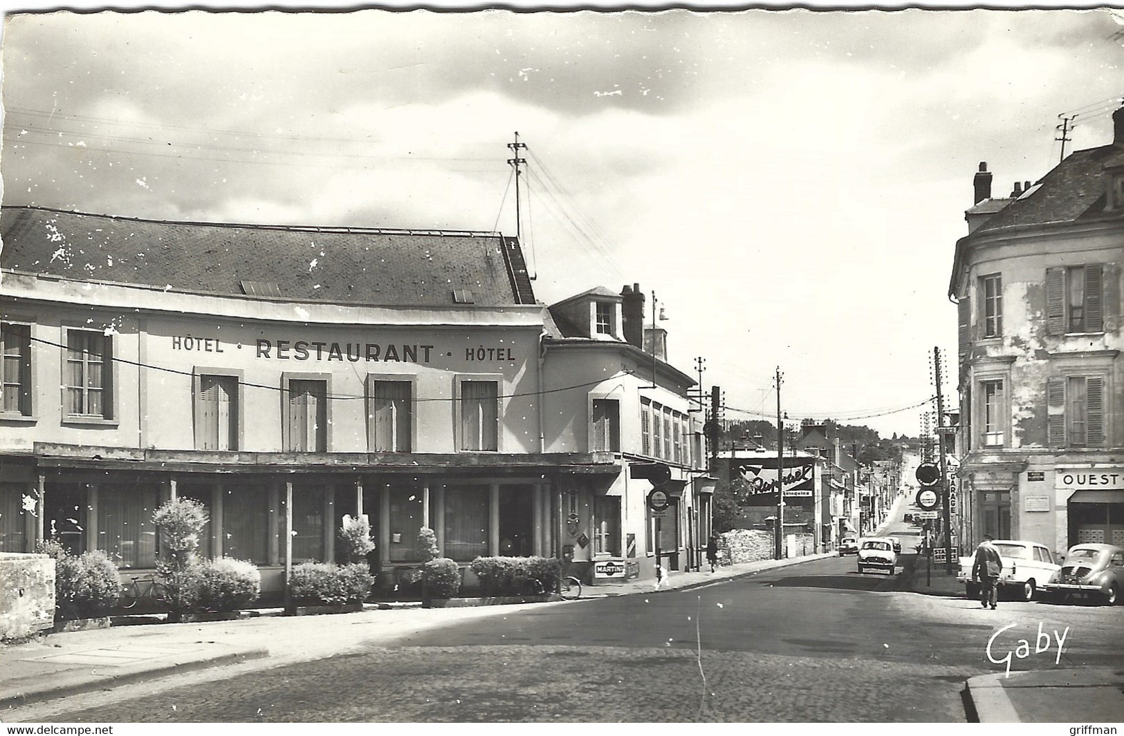 LIMAY LA RUE NATIONALE HOTEL RESTAURANT CPSM 9X14 TBE - Limay