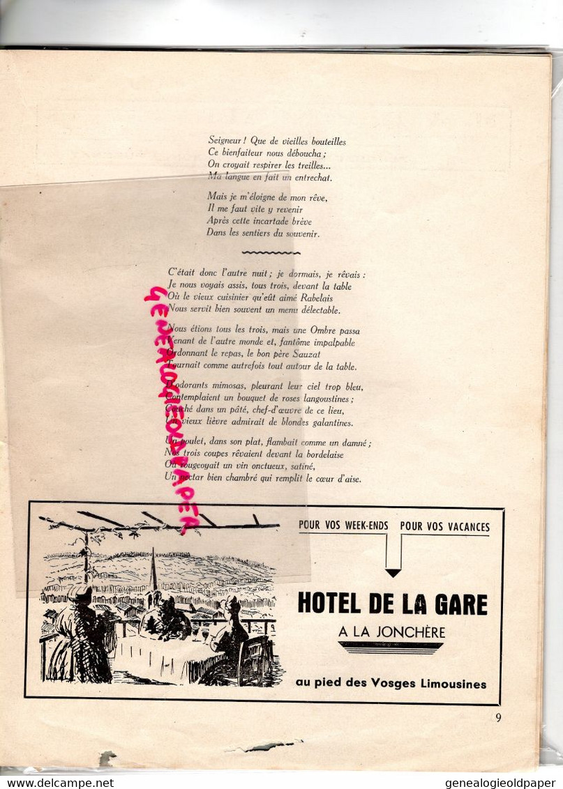 19- TULLE- RARE REVUE HORIZONS DU LIMOUSIN ET DE LA MARCHE-N° 5-1950-GEORGES GAUDY ST SAINT JUNIEN-AMBAZAC-COMPREIGNAC