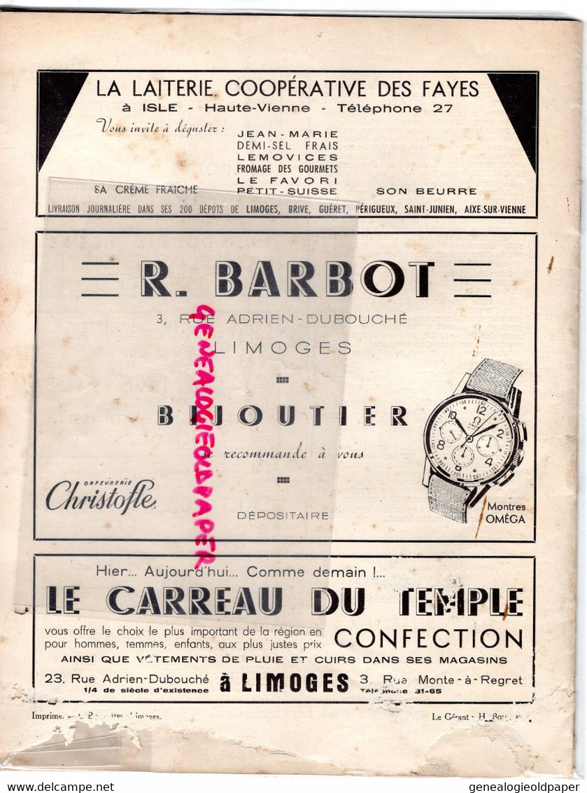 19- TULLE- RARE REVUE HORIZONS DU LIMOUSIN ET DE LA MARCHE-N° 5-1950-GEORGES GAUDY ST SAINT JUNIEN-AMBAZAC-COMPREIGNAC