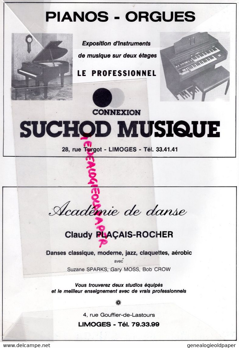 87- LIMOGES- HOT CLUB JAZZ-RARE PROGRAMME 1984-1985-OLIVER JACKSON-BARRETT SISTERS-HOMMAGE SYDNEY BECHET-JAMES BOLDEN- - Limousin