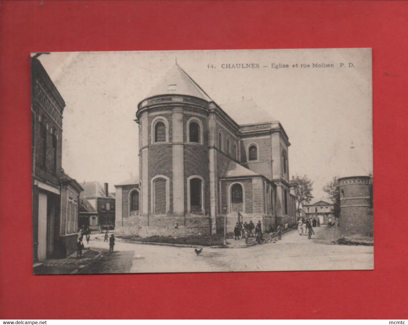 CPA - Chaulnes - Eglise Et Rue Mollien - Chaulnes