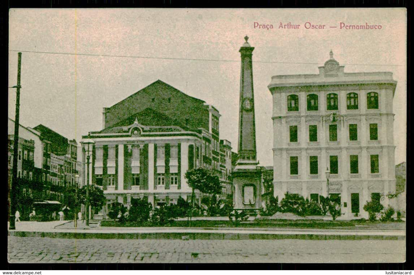 PERNAMBUCO - Praça Arthur Oscar. (Ed. Da Livraria Nogueira ) Carte Postale - Recife