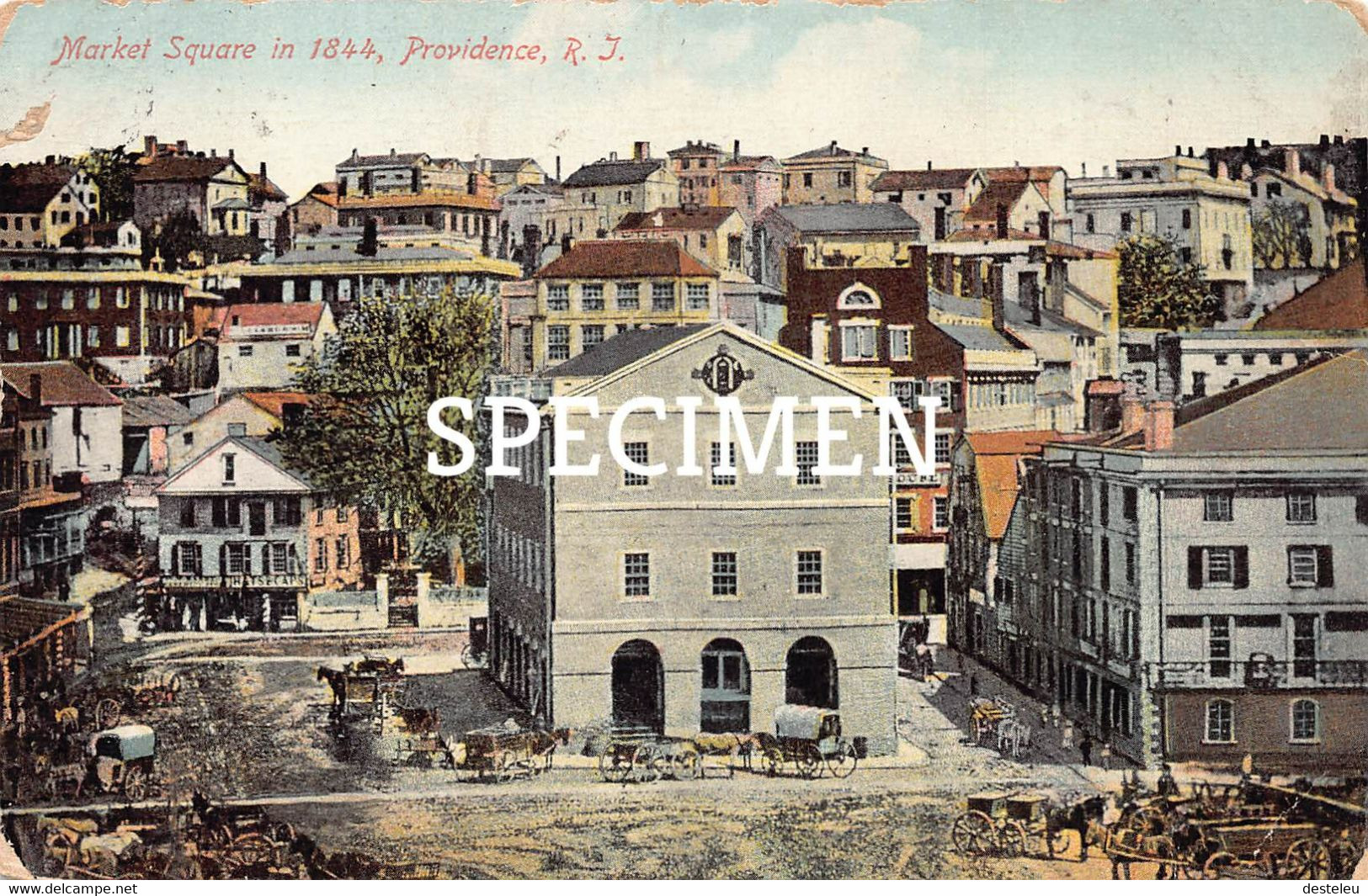 Market Square In 1844 - Providence - Rhode Island - Providence