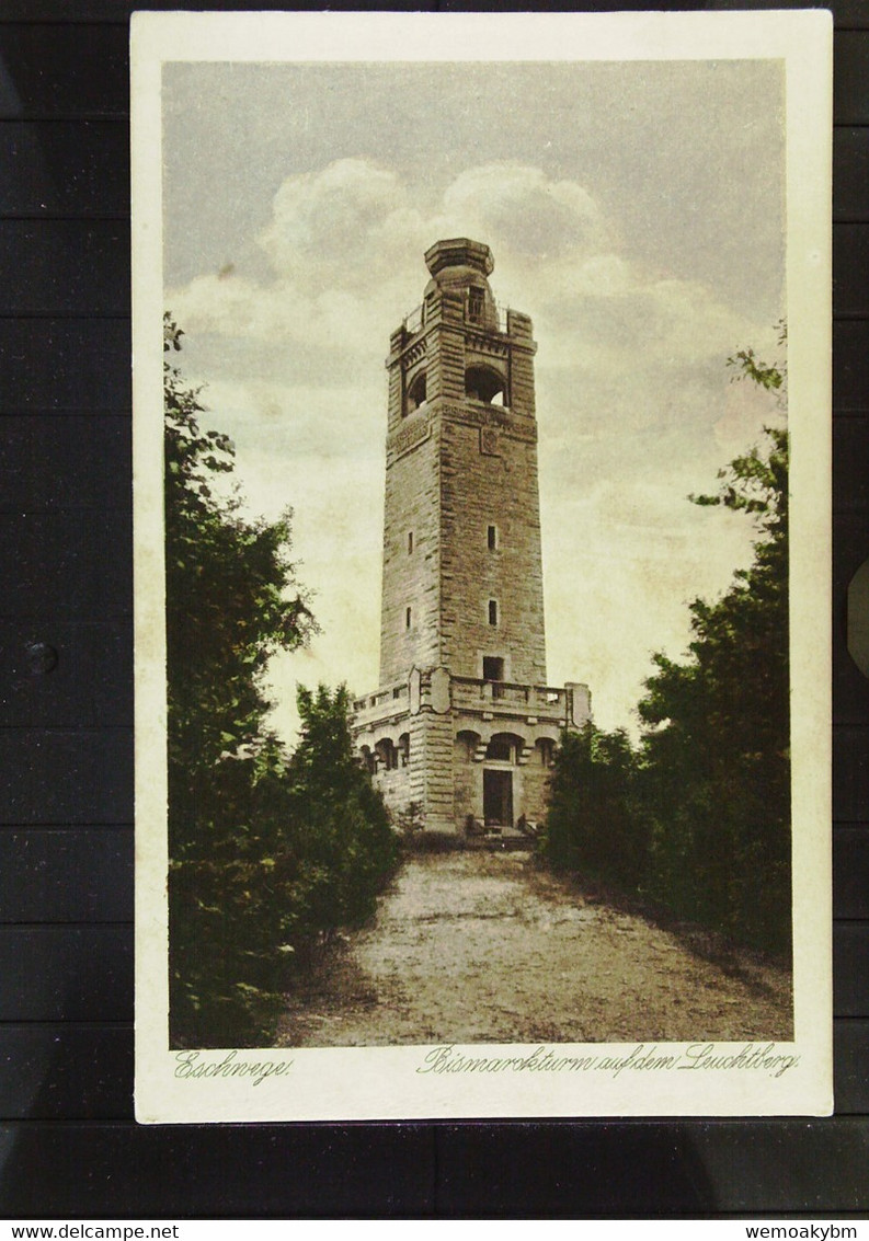 Ansichtskarte Von Eschwege Mit Bismarckturm Auf Dem Leuchtberg Um 1920 Echte Kupfertiefdruck-Karte - Eschwege