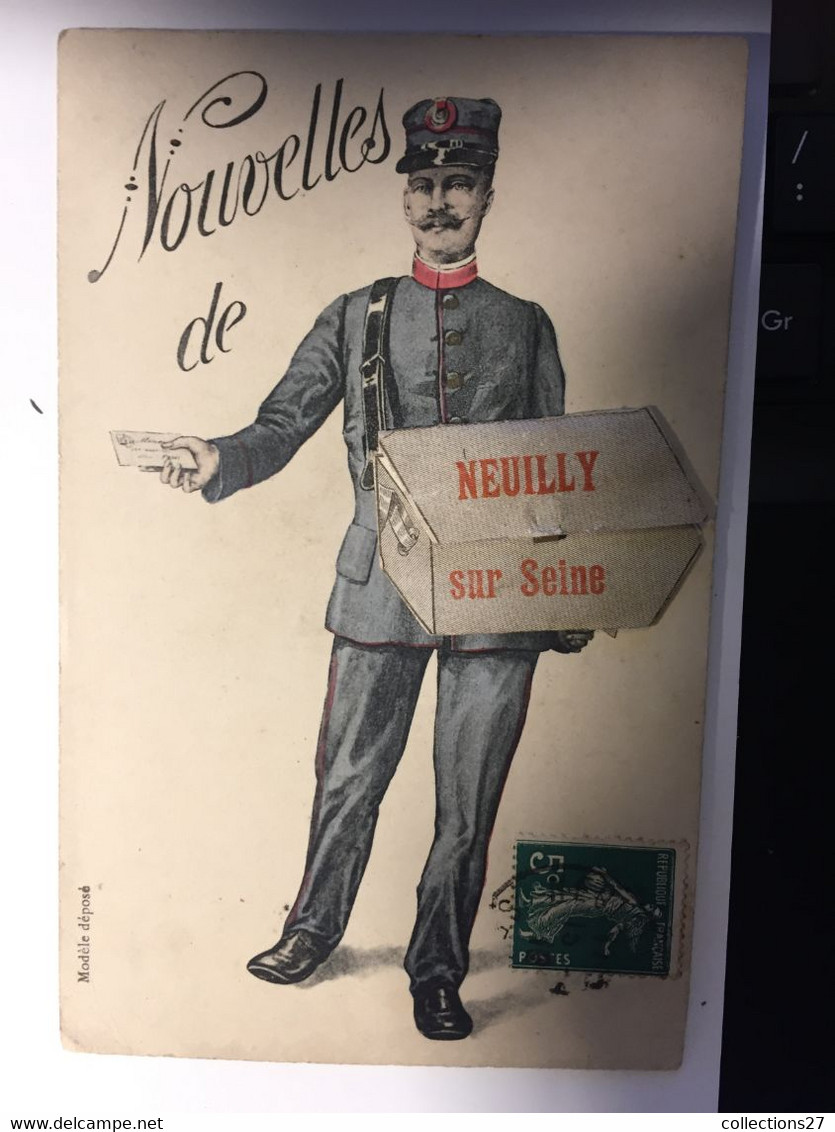 92-NEUILLY-SUR-SEINE-CARTE A SYSTEME DEPLIANTE-FACTEUR NOUVELLES DE NEUILLY SUR SEINE - Neuilly Sur Seine