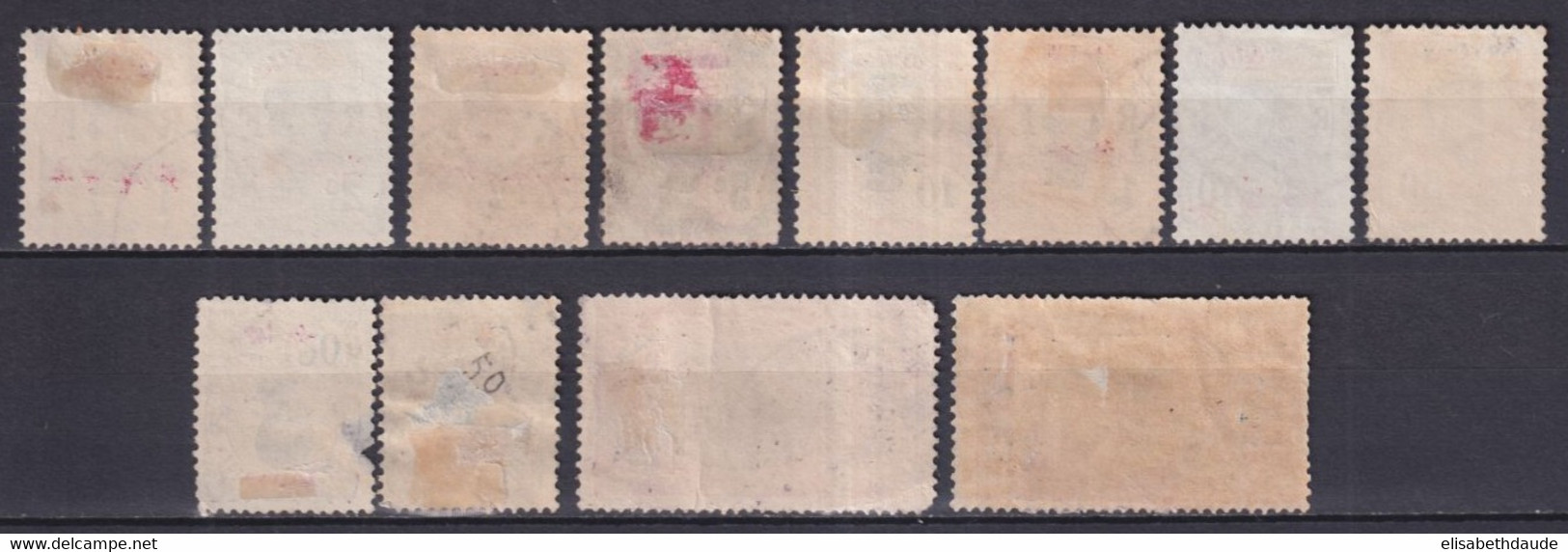 CHINE (CANTON) - 1908 - YVERT N° 50/55+60/61 OBLITERES ET 39/40+62/63 OBLITERES DEFECTUEUX - COTE = 100 EUR. - Usados