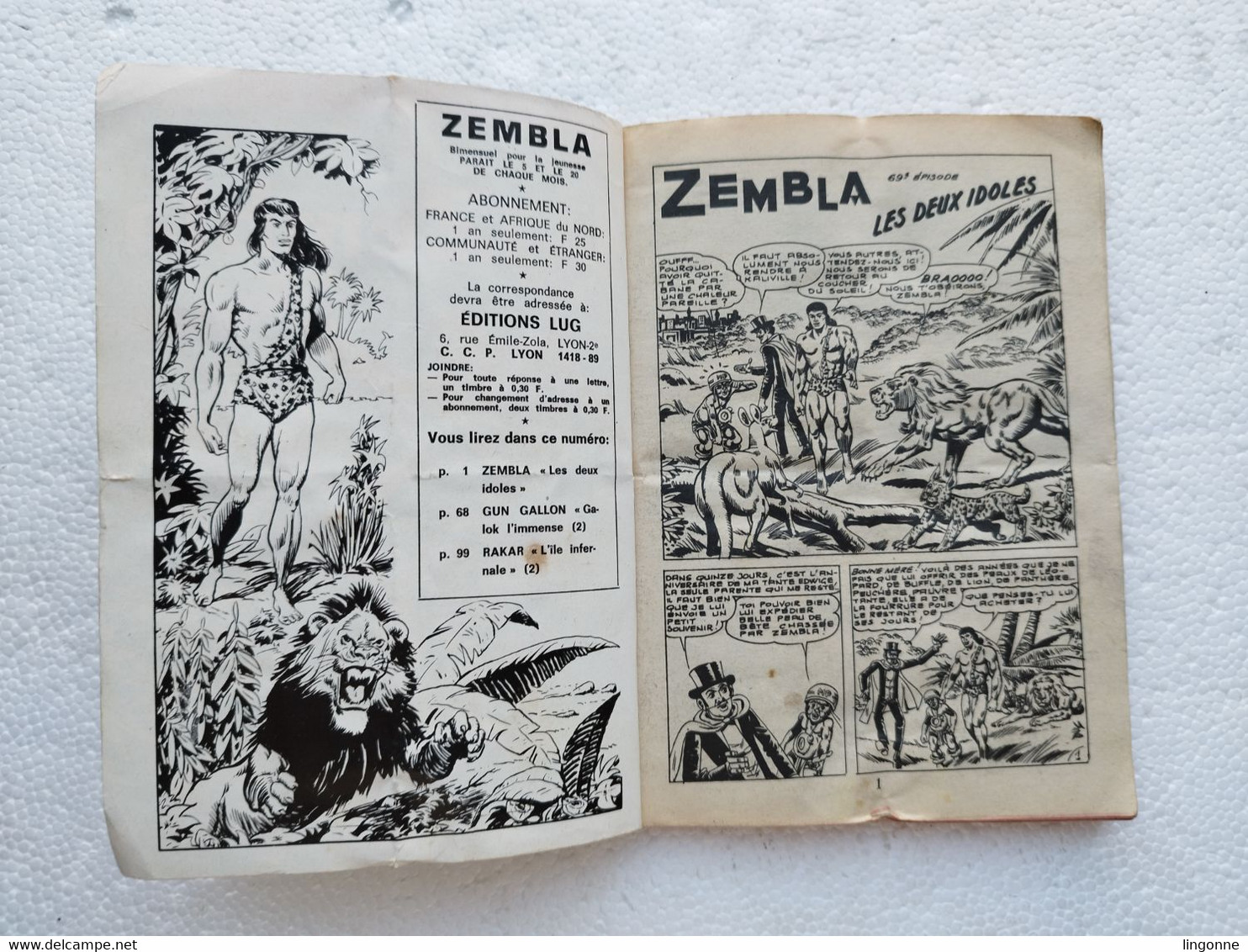 ZAMBLA Numéro 69 - Éditions LUG - 1968 - Zembla