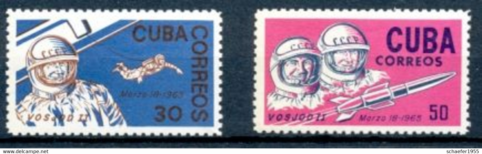 Cuba, Kuba 1965 FDC + Stamps VOSJOD II - Noord-Amerika