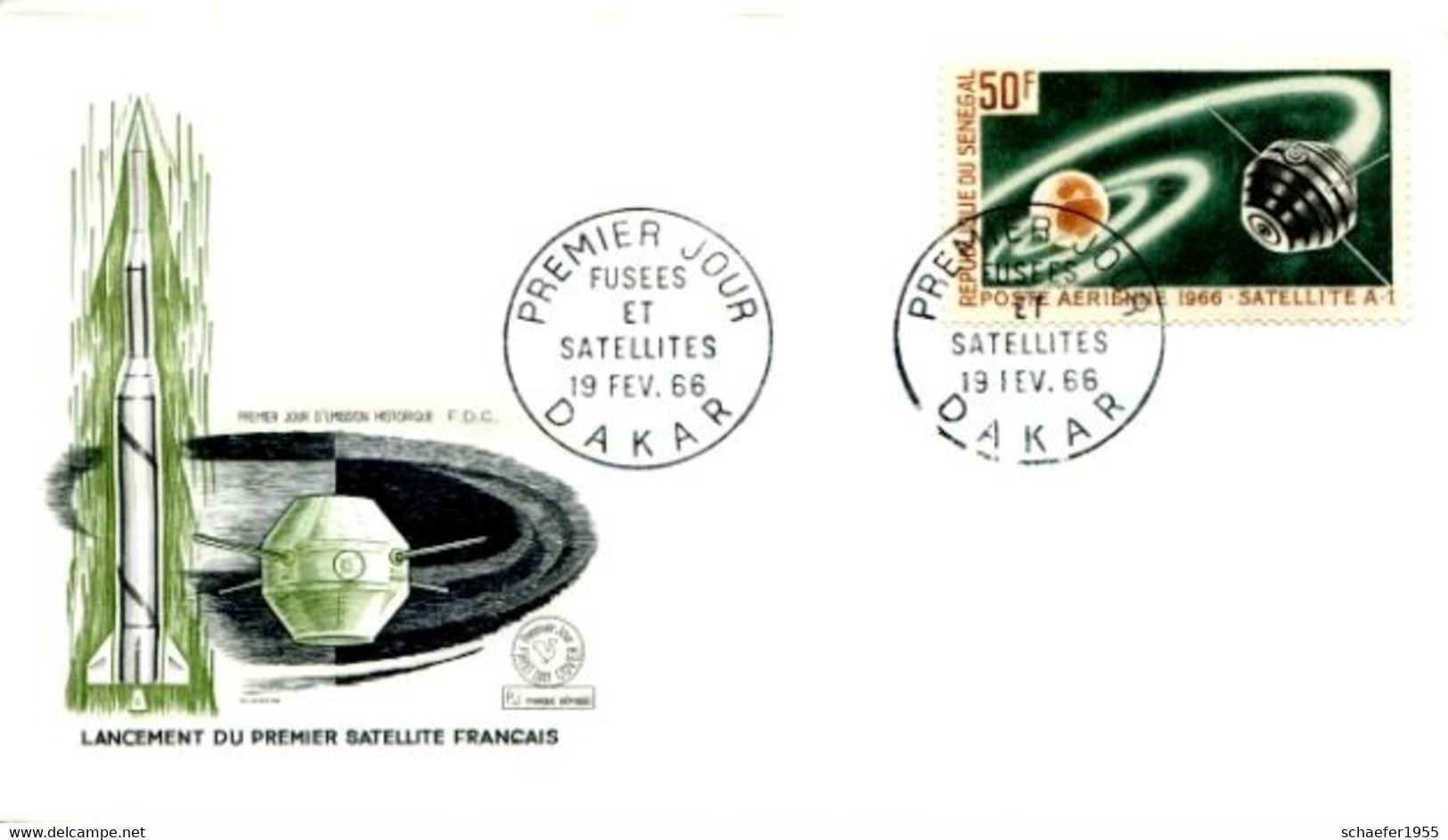 Senegal 1966 3xFDC + Stamps Satelites - Africa
