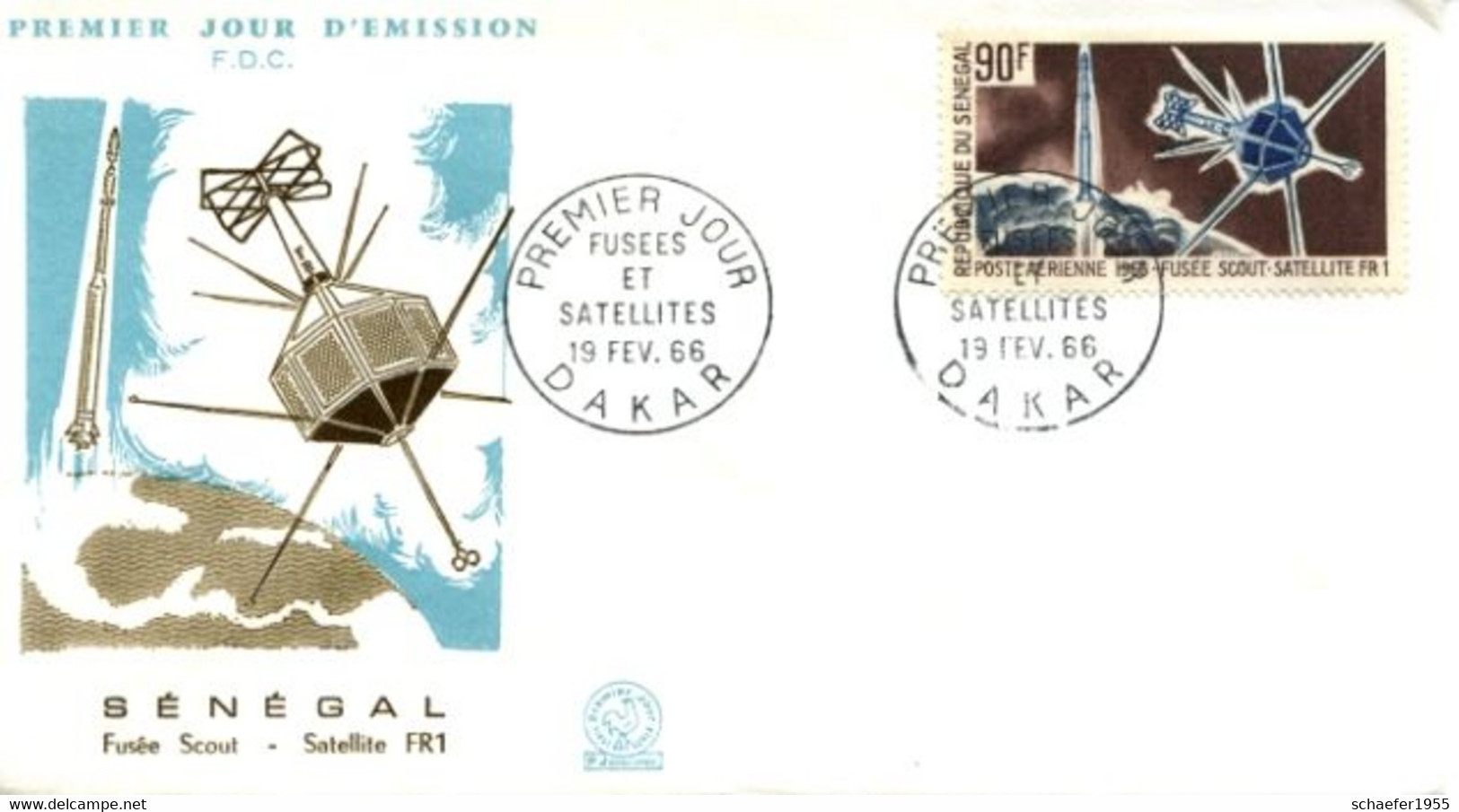 Senegal 1966 3xFDC + Stamps Satelites - Afrika
