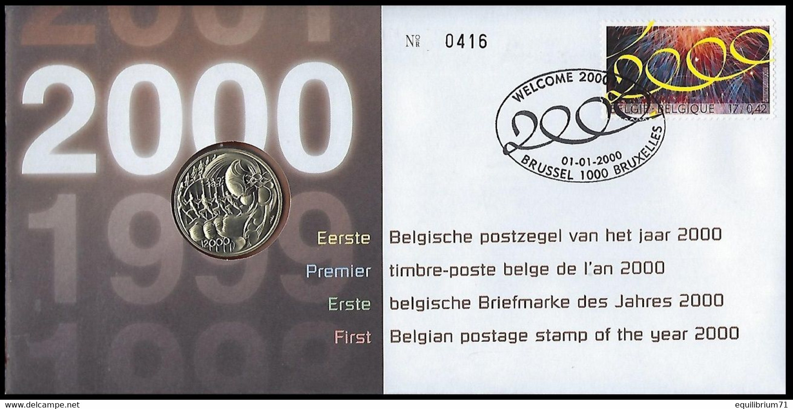 NUMISLETTER 2878° - L'an 2000 / Het Jaar 2000 / Das Jahr 2000 / The Year 2000 - BELGIQUE / BELGIË / BELGIEN / BELGIUM - Numisletter