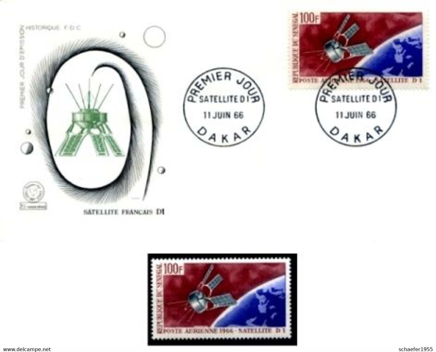 Senegal 1966 FDC + Stamp Satelite D1 - Afrika