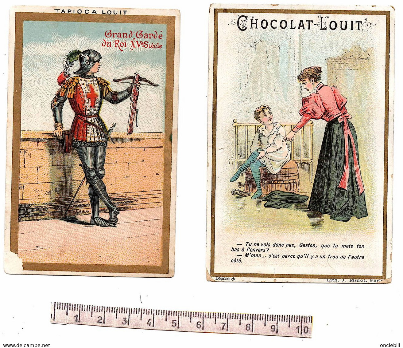 Bordeaux Gironde Publicité Chocolat Louit 2 Chromos Et  1découpi 1900 état Très Bon - Flowers