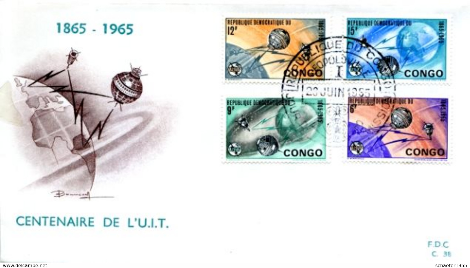 Kongo, Congo 1965 2x FDC + Stamps UIT - Africa