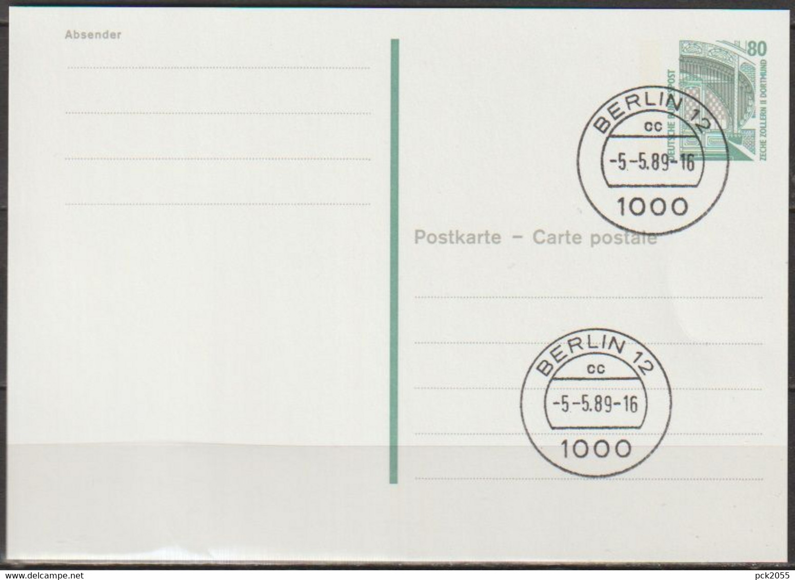 BRD Ganzsache 1989 Mi-Nr. P 142 Tagesstempel BERLIN12 Cc 5.5.89-16 (PK 337 )günstige Versandkosten - Postkarten - Gebraucht