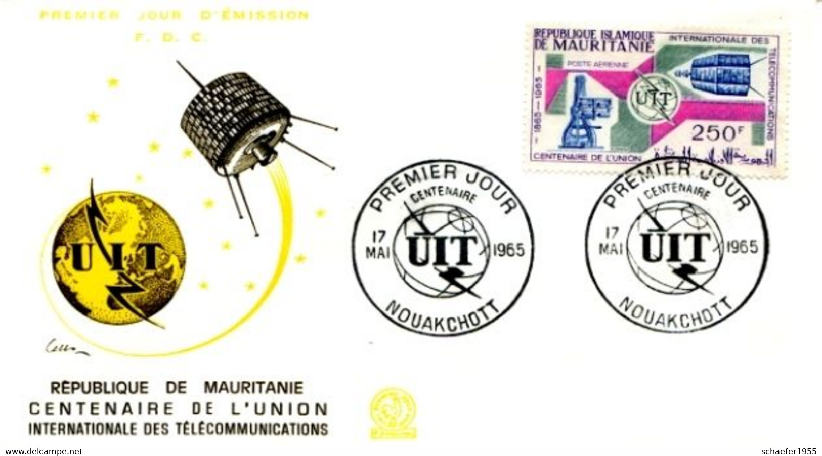 Mauritanie, Mauretanien 1965 FDC + Stamp UIT - Africa