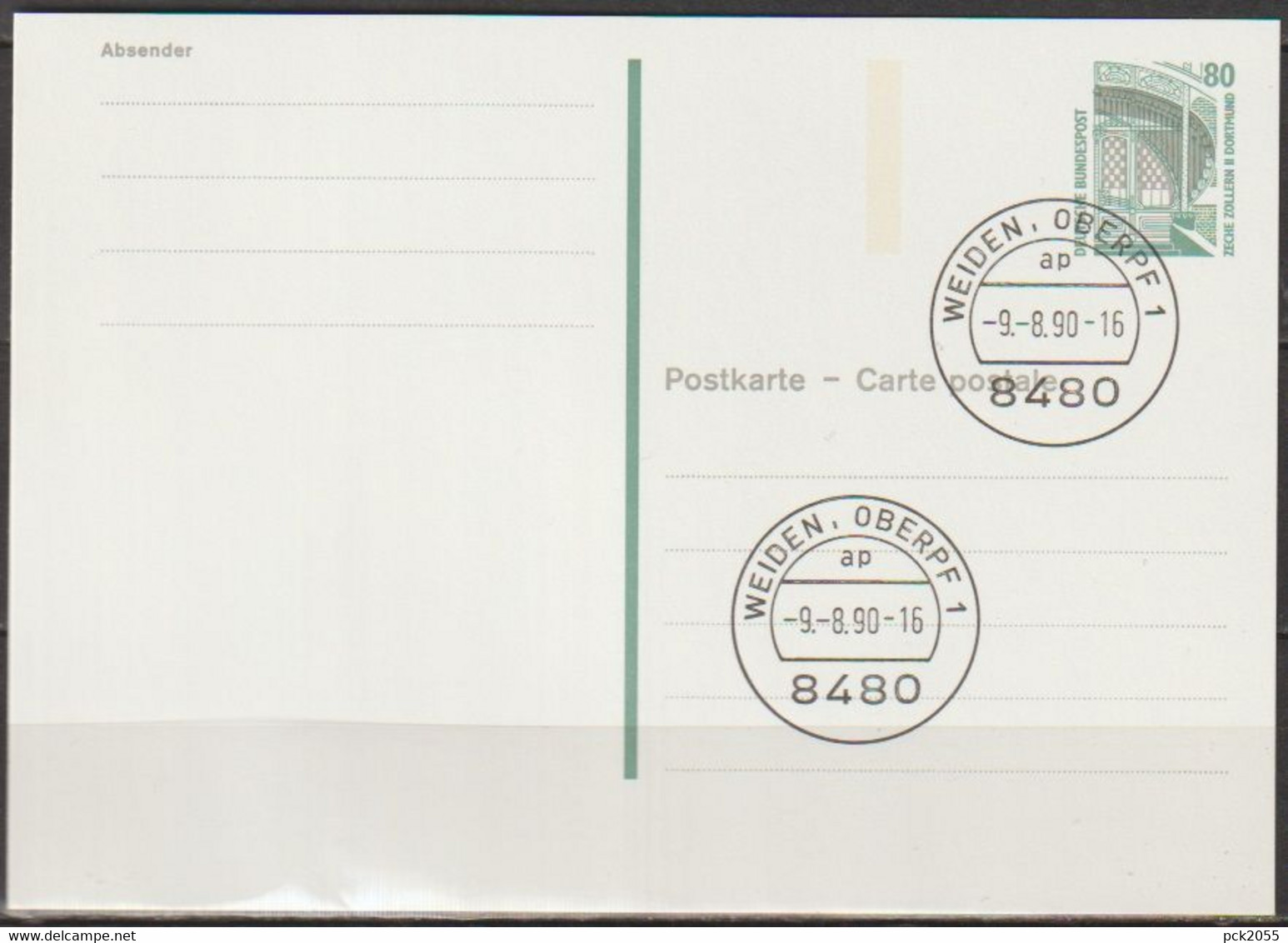 BRD Ganzsache 1990 Mi-Nr. P 145 Tagesstempel WEIDEN OBERPF 1 Ap 9.8.90-16 (PK 339 )günstige Versandkosten - Postkarten - Gebraucht