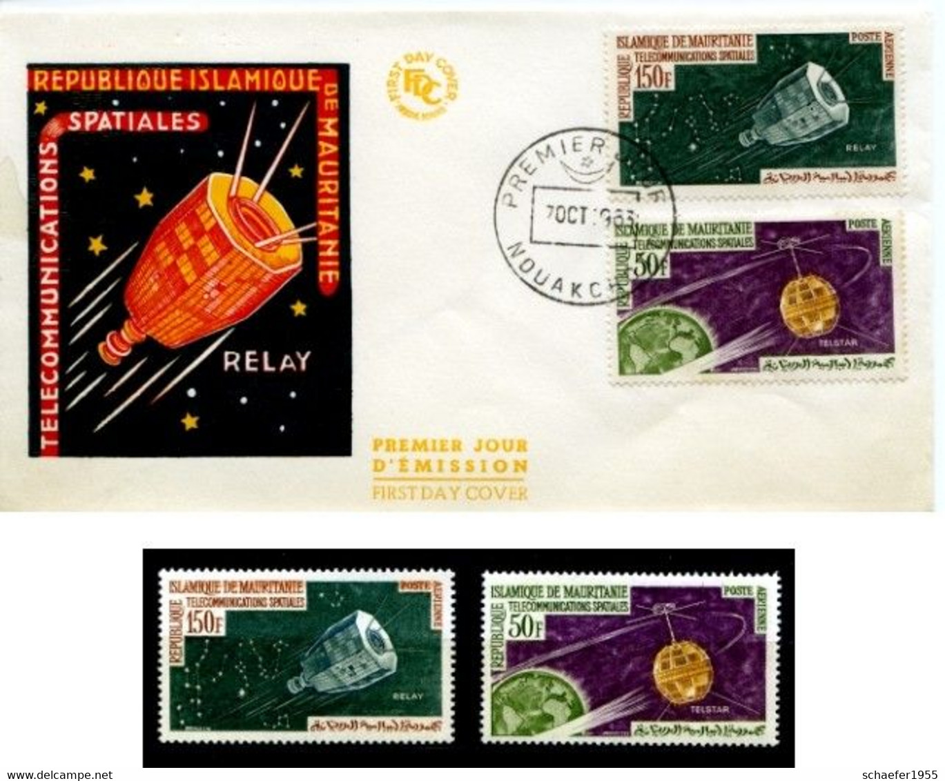 Mauritanie, Mauretanien 1965 FDC + Stamp Telecommunication - Afrika