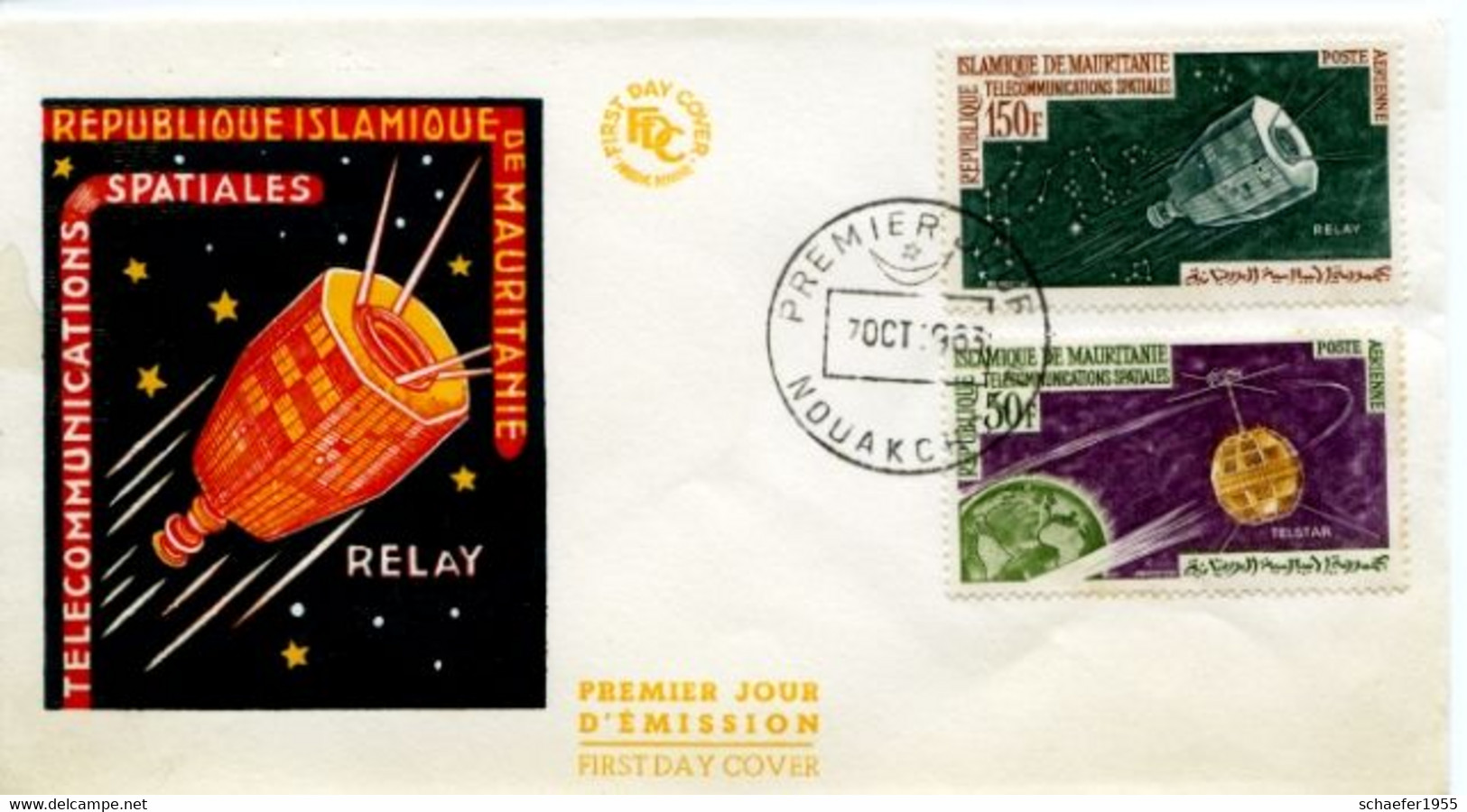 Mauritanie, Mauretanien 1965 FDC + Stamp Telecommunication - Afrika