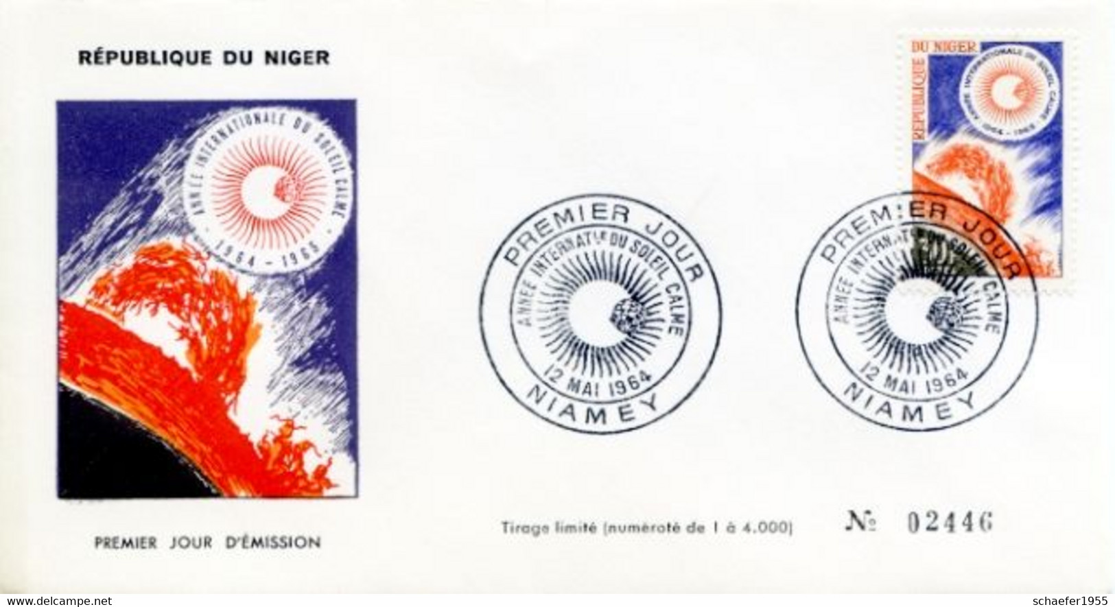 Niger, Nigeria 1964 FDC + Stamp Soleil Calme - Afrique