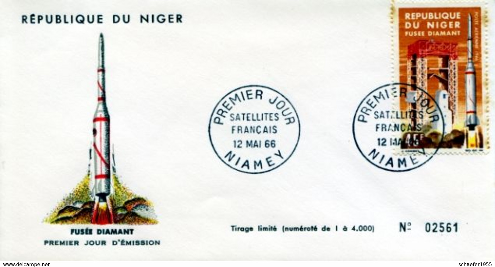 Niger, Nigeria 1966 4x FDC Satelites - Afrika
