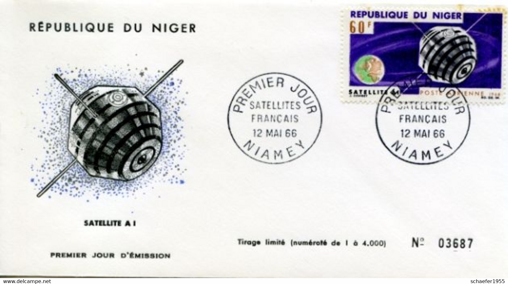 Niger, Nigeria 1966 4x FDC Satelites - Africa