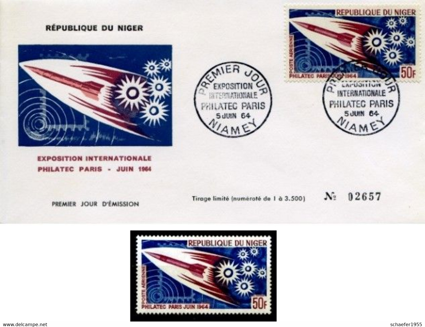 Niger, Nigeria 1964 FDC Philatec Paris - Africa