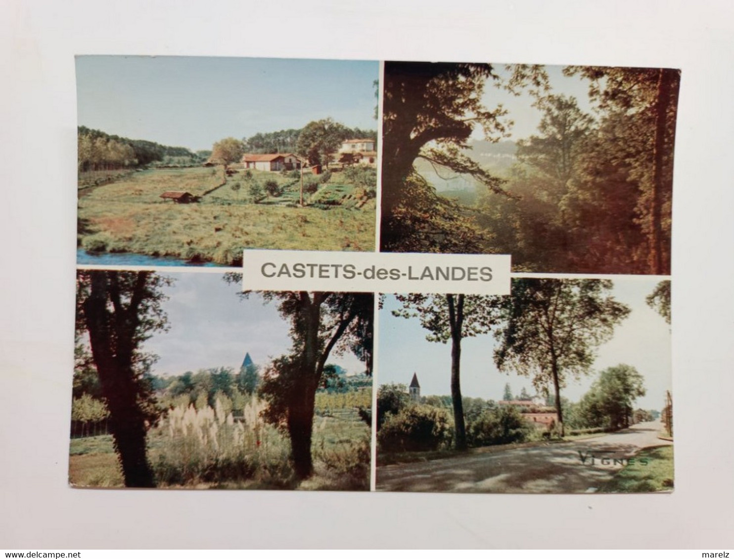 CASTETS Des LANDES Vues : Fontaine Vive Traversée Du Village Clocher Eglise Et Parc Hôtel De Ville - CPM 40 LES LANDES - Castets