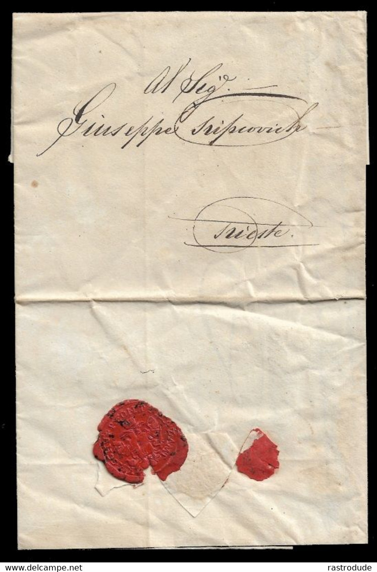 1821 VERY RARE -  ROMANIA DISINFECTION ENTIRE SCHUPPANEK MEHADIA 1821 - ...-1858 Prephilately