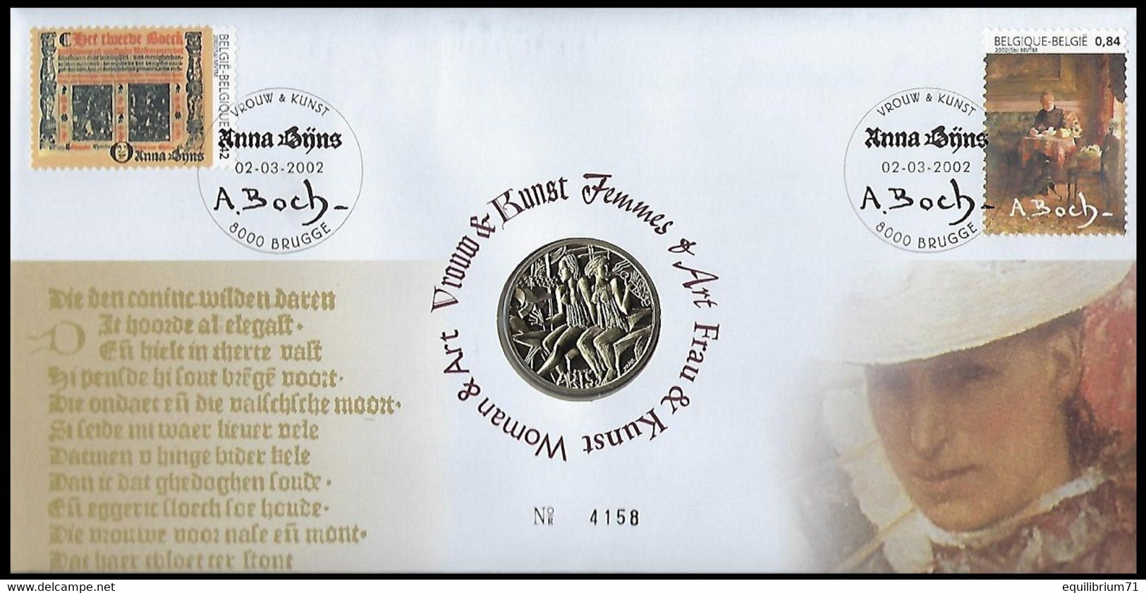 NUMISLETTER 3061/3062° - Femme & Art / Vrouw & Kunst / Frauen & Kunst / Women & Art - BELGIQUE / BELGIË - Numisletter