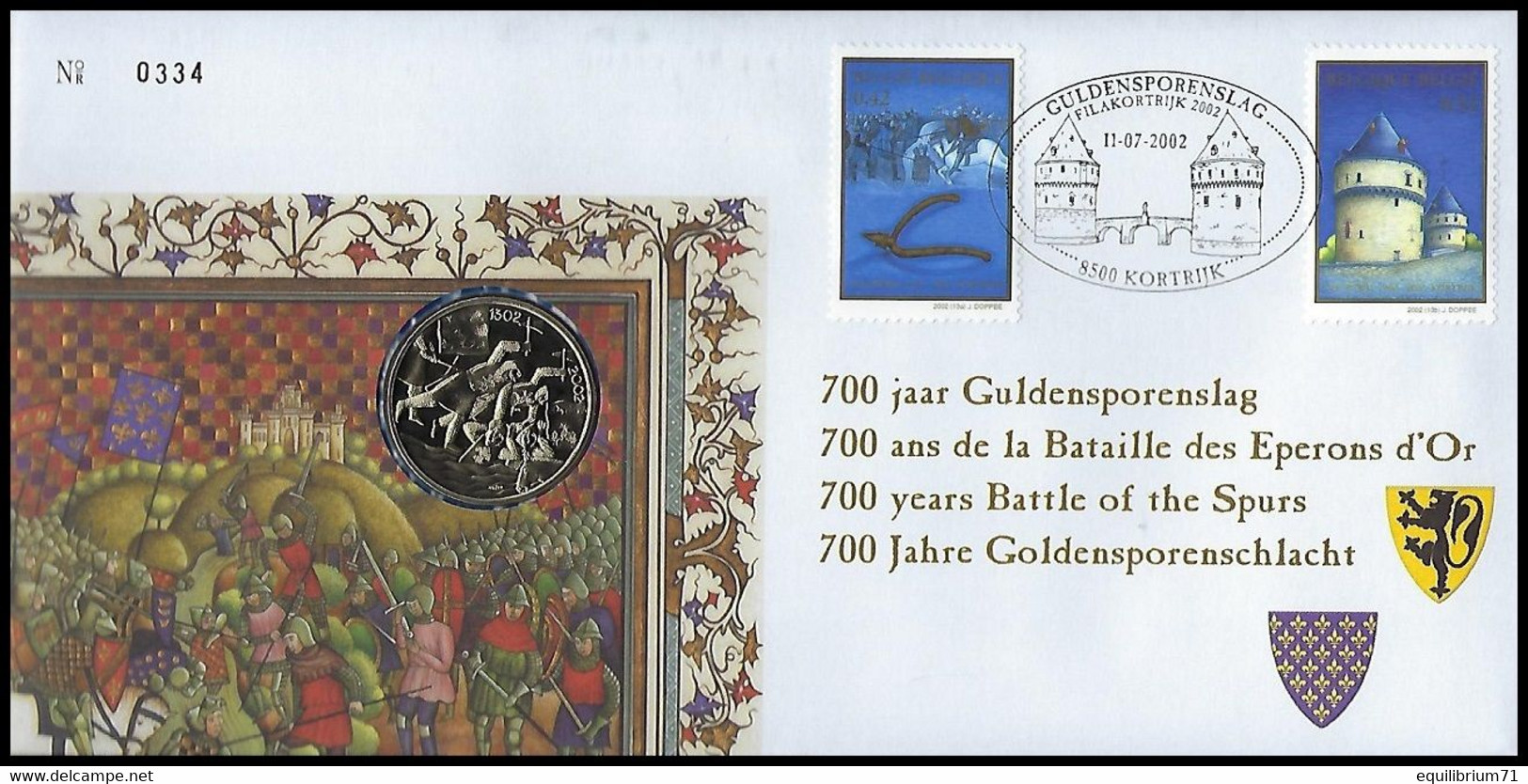 NUMISLETTER 3088/89° - 700 Ans De La Bataille Des Eperons D'Or/700 Jaar Guldensporenslag/700 Jahre Guldensporenschlacke - Numisletter