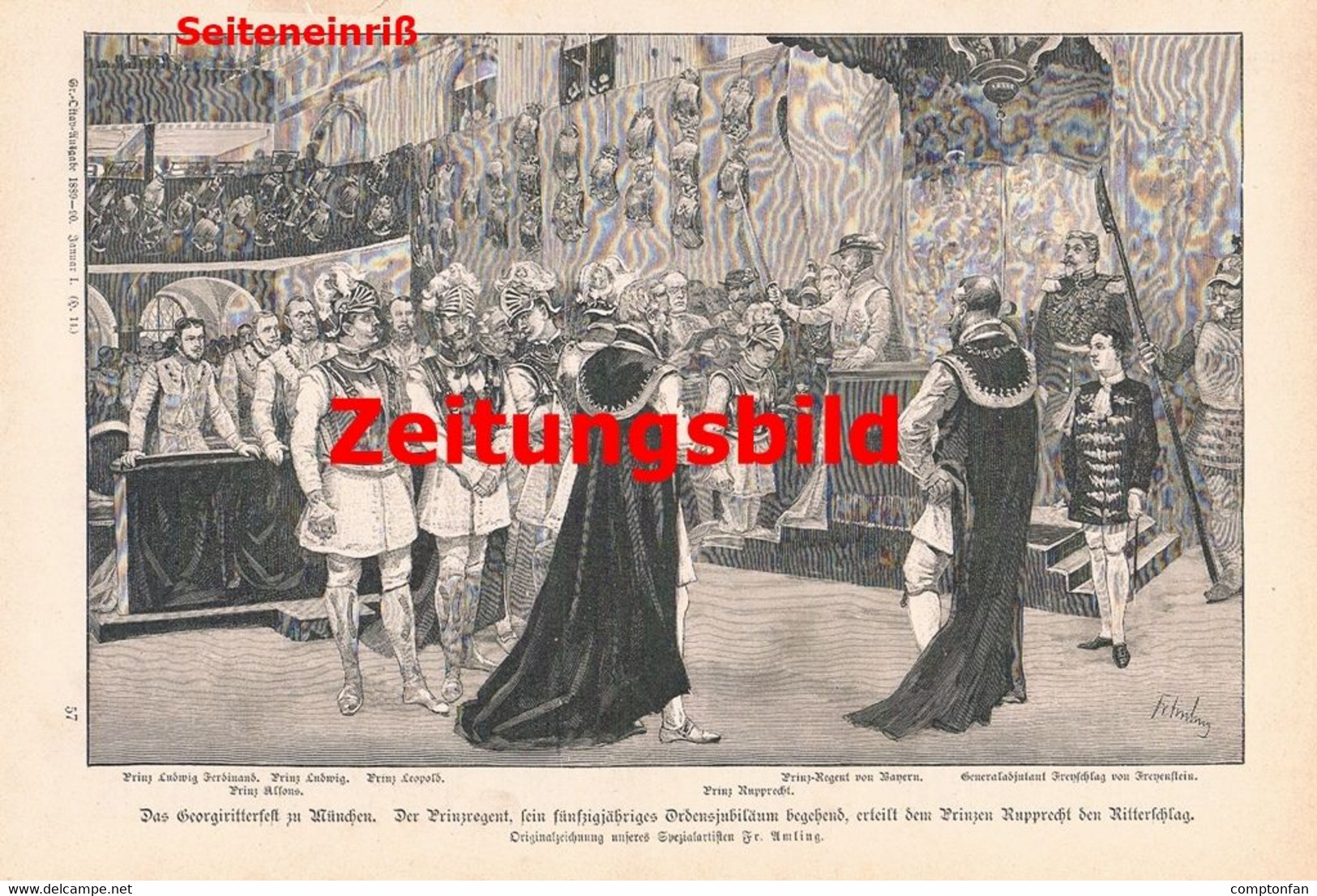 A102 1280 Franz Amling München Georgiritterfest Georgiritt Artikel / Bilder 1890 !! - Other & Unclassified