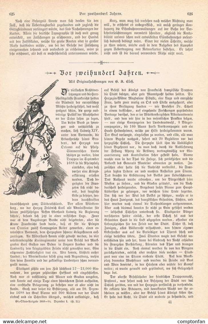 A102 1285 Cloß Stuttgart Herzogin Magdalena Sibylla Artikel / Bilder 1890 !! - Hedendaagse Politiek