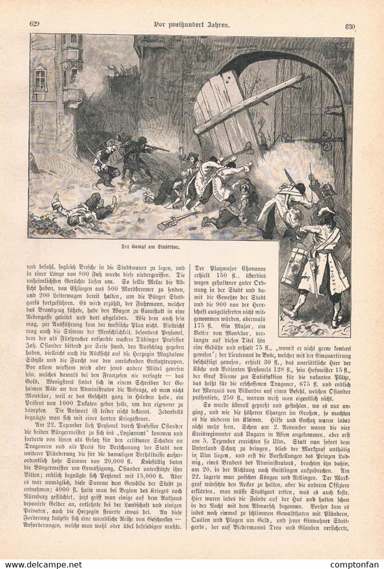 A102 1285 Cloß Stuttgart Herzogin Magdalena Sibylla Artikel / Bilder 1890 !! - Politique Contemporaine