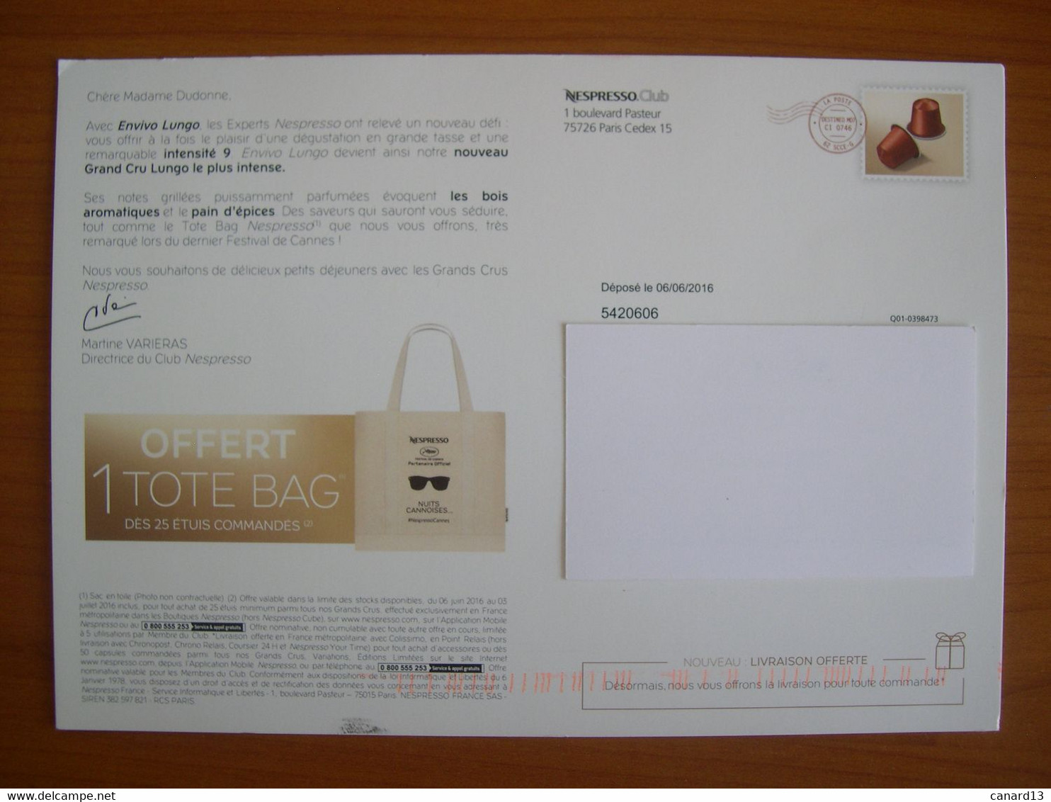 Entier Postal Carte Publicitaire Nespresso - Private Stationery