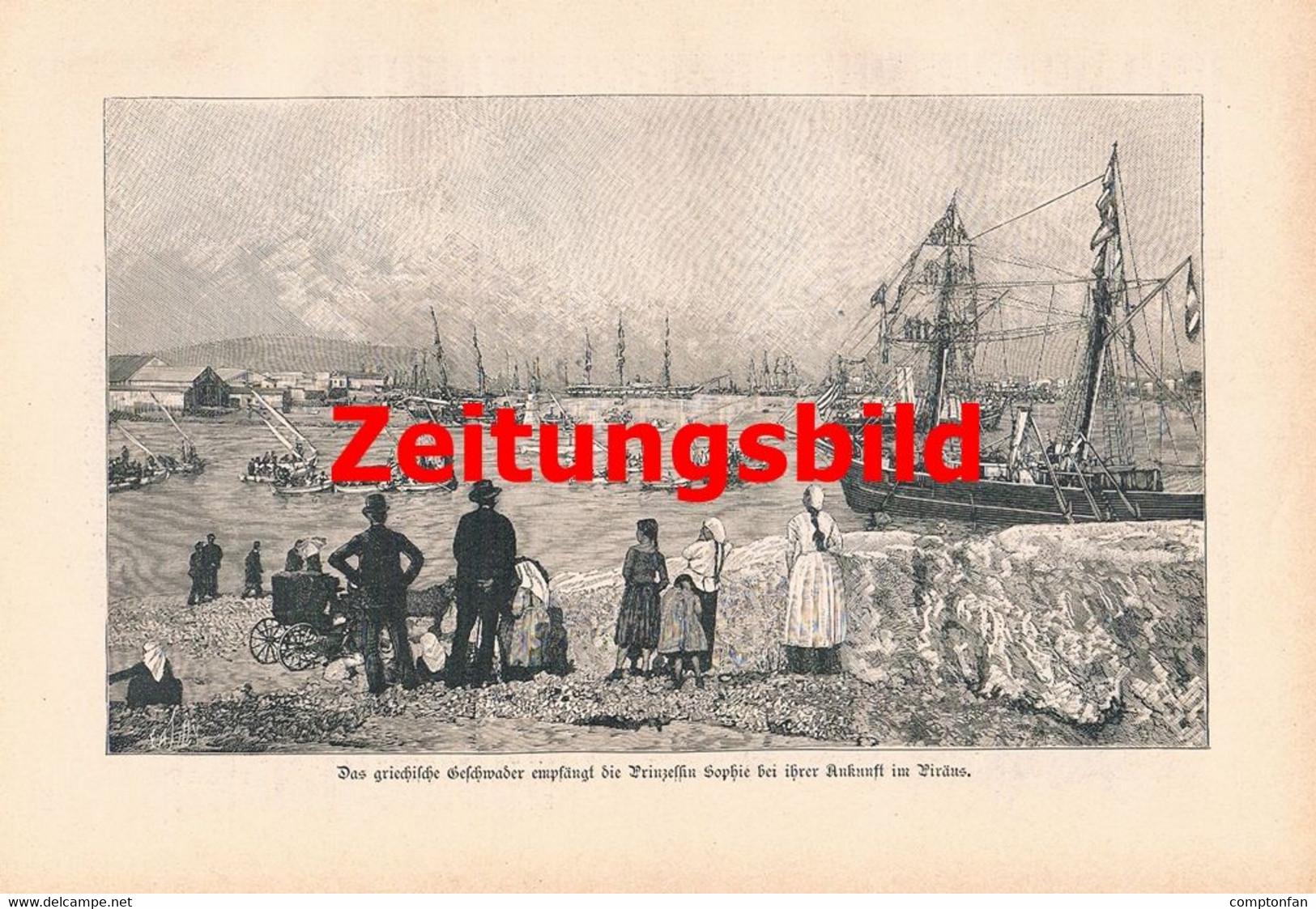 A102 1287 Konstantin I. Wilhelm II. Athen Konstantinopel 2 Artikel / Bilder 1890 !! - Hedendaagse Politiek