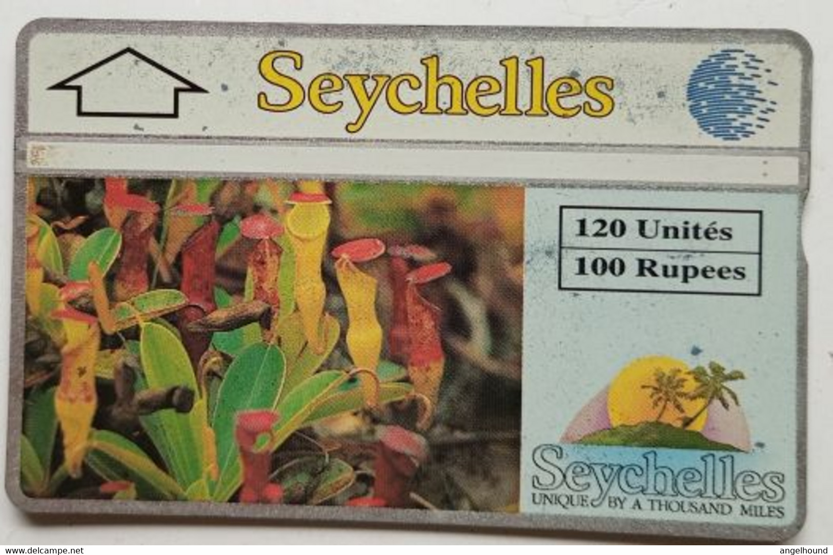 Seychelles 120 Units / 100 Rupees  "  Carnivorous Plant 2 " 407C - Seychellen