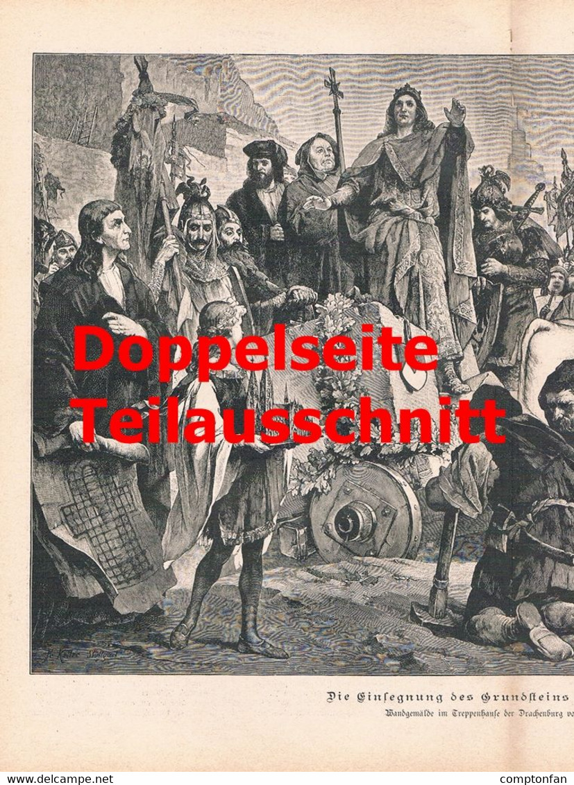 A102 1293 Köln Gründung Kölner Dom Grundstein Artikel / Bild 1890 !! - Autres & Non Classés