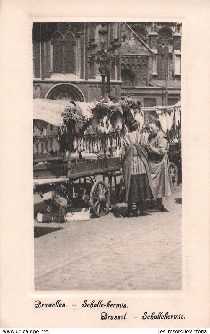 CPA - Petits Métiers - Bruxelles - Scholle Kermis - Schollekermis - Publicité Chocolat Martougin Au Verso - Old Professions