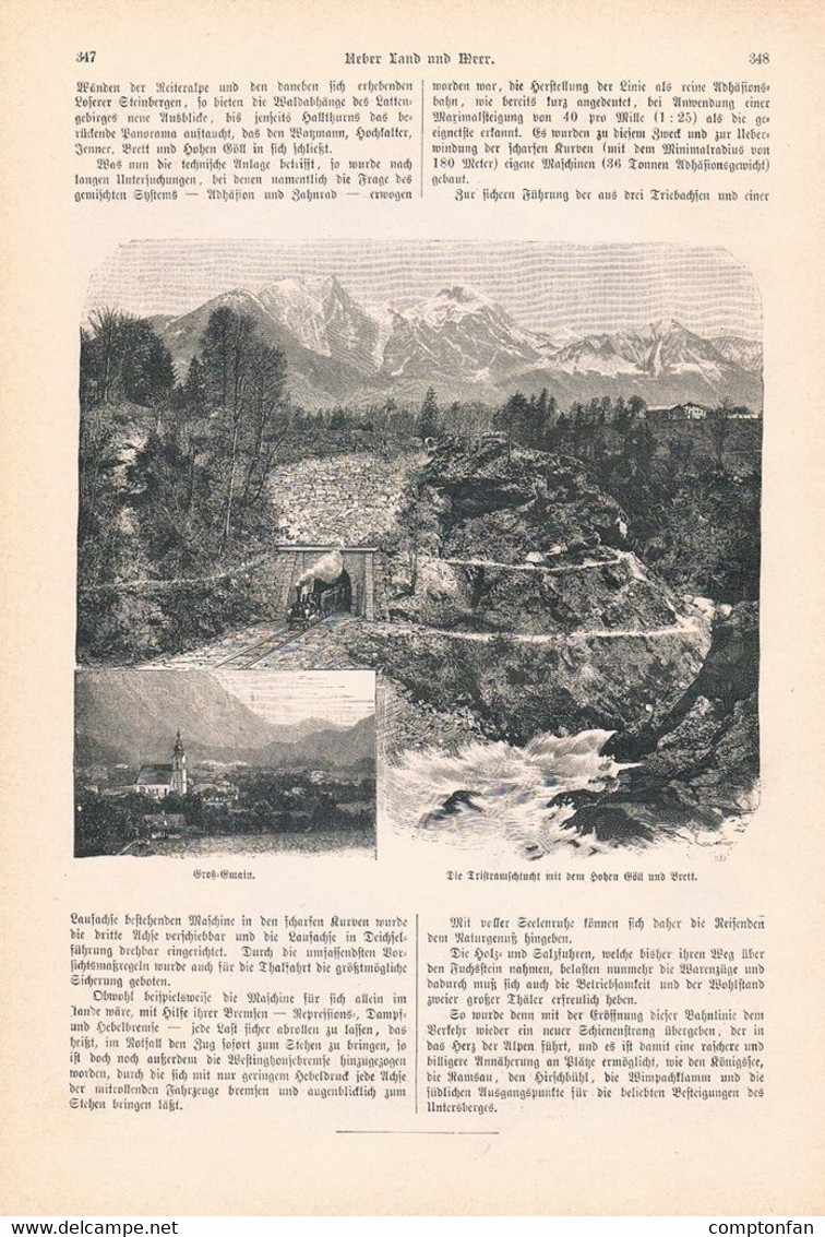 A102 1294 Berchtesgaden Reichenhall Großgmain Artikel / Bilder 1890 !! - Autres & Non Classés